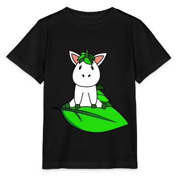 Organic eco unicorn - Stanley/Stella MINI CREATOR Kids’ T-Shirt - black - Front - Mikhail (115cm)