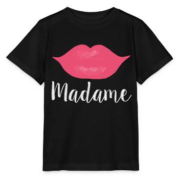 Madame Lips Big white - Stanley/Stella MINI CREATOR Kids’ T-Shirt - black - Front - Mikhail (115cm)
