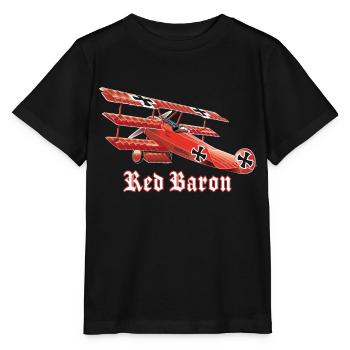 Red Baron (on Dark Tshirt) - Stanley/Stella MINI CREATOR Kids’ T-Shirt - black - Front - Mikhail (115cm)