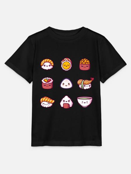 sushi kawaii - T-shirt bio MINI CREATOR Stanley/Stella Enfant - noir
