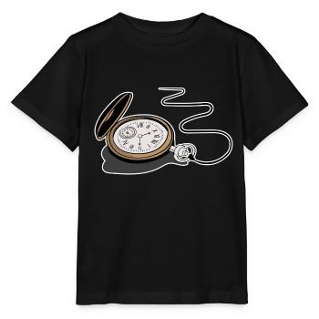 Pocket watch clock time time clockwork tick tock - Stanley/Stella MINI CREATOR Kids’ T-Shirt - black - Front - Mikhail (115cm)