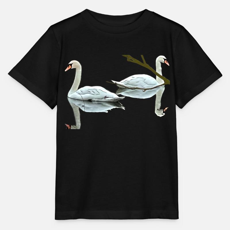 Schwäne - Stanley/Stella Kinder T-Shirt MINI CREATOR  - Schwarz