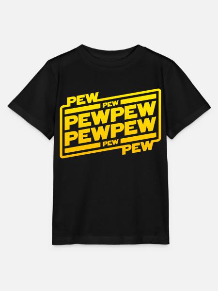 Pew Pew Pew - Stanley/Stella Kinder T-Shirt MINI CREATOR  - Schwarz
