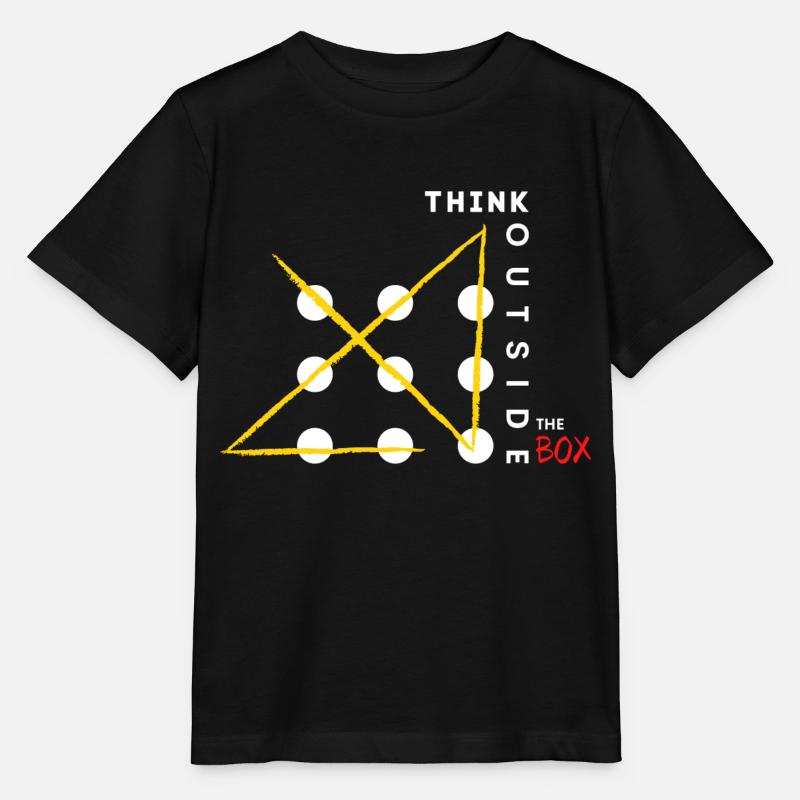 NINE DOTS PUZZLE - Denken Sie über den Tellerrand hinaus - Stanley/Stella Kinder T-Shirt MINI CREATOR  - Schwarz