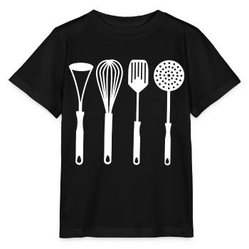 Kitchen utensils - Stanley/Stella MINI CREATOR Kids’ T-Shirt - black - Front - Mikhail (115cm)