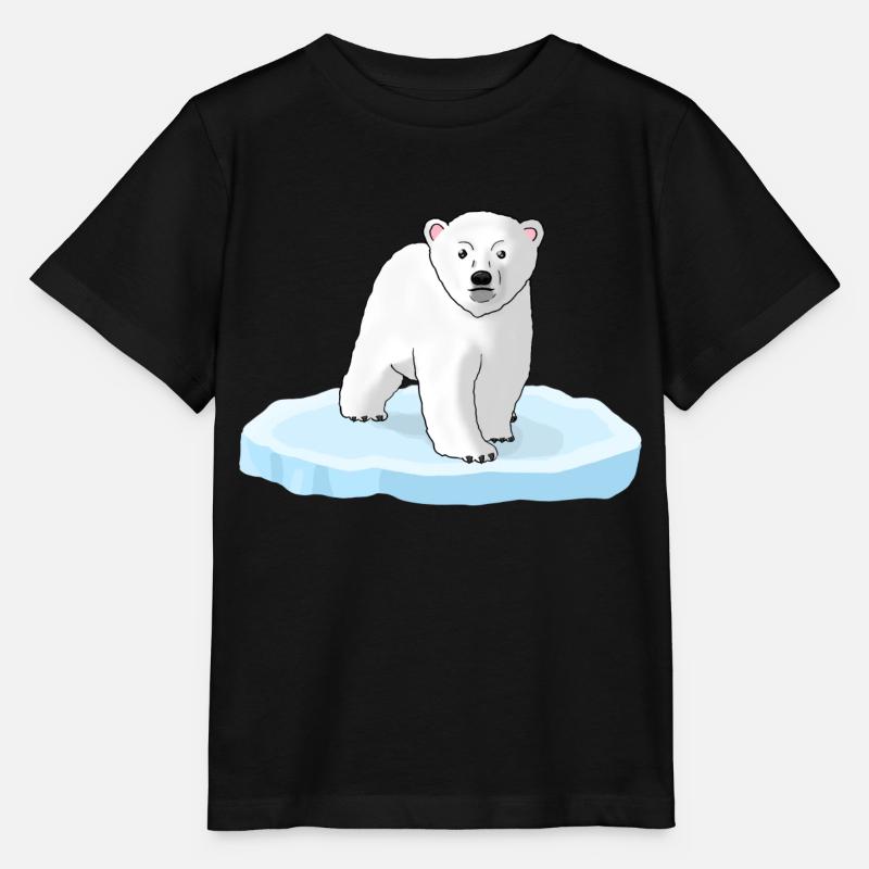 Eisbär auf Eisscholle - Stanley/Stella Kinder T-Shirt MINI CREATOR  - Schwarz