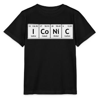 Iconic Chemical Formula - Stanley/Stella MINI CREATOR Kids’ T-Shirt - black - Front - Mikhail (115cm)