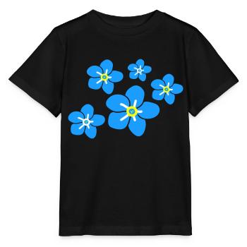 Forget me not flower2 - Stanley/Stella MINI CREATOR Kids’ T-Shirt - black - Front - Mikhail (115cm)