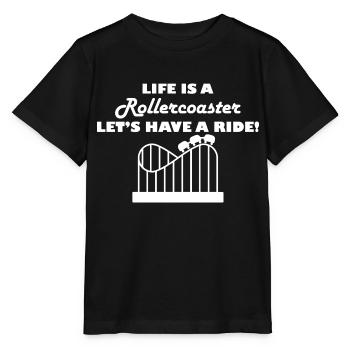 Rollercoaster Roller Coaster - Stanley/Stella MINI CREATOR Kids’ T-Shirt - black - Front - Mikhail (115cm)