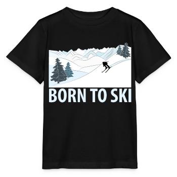 Né pour Skier Sports d’hiver Piste de ski - T-shirt bio MINI CREATOR Stanley/Stella Enfant - noir - Devant - Mikhail (115cm)