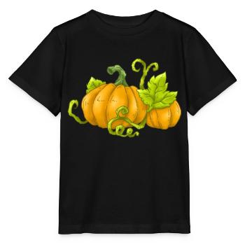Kürbis - Stanley/Stella Kinder T-Shirt MINI CREATOR  - Schwarz - Vorne - Mikhail (115cm)