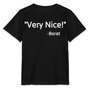 Sehr nett! Borat - Stanley/Stella Kinder T-Shirt MINI CREATOR  - Schwarz - Vorne - Mikhail (115cm)