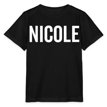 Nicole Nom personnalisé Police Texte Anniversaire - T-shirt bio MINI CREATOR Stanley/Stella Enfant - noir - Devant - Mikhail (115cm)