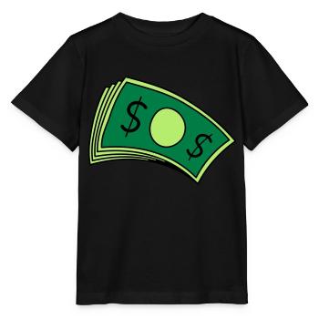 Money Piles of Bills - Stanley/Stella MINI CREATOR Kids’ T-Shirt - black - Front - Mikhail (115cm)