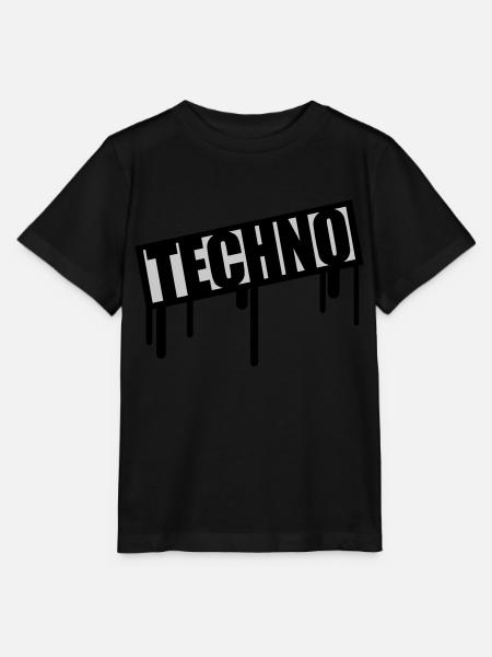 Techno Stempel Tropfen - Stanley/Stella Kinder T-Shirt MINI CREATOR  - Schwarz