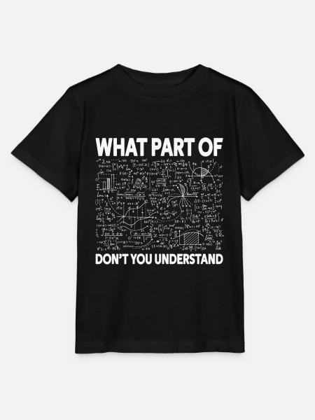 Nauczyciel matematyki cytuje, jakiej części nie rozumiesz - Stanley/Stella T-shirt MINI CREATOR til børn - sort