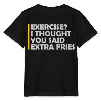 Exercice Extra Fries Citation - T-shirt bio MINI CREATOR Stanley/Stella Enfant - noir - Devant - Mikhail (115cm)