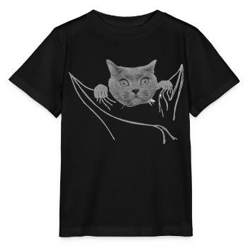 Chat dans votre poche Chat - T-shirt bio MINI CREATOR Stanley/Stella Enfant - noir - Devant - Mikhail (115cm)