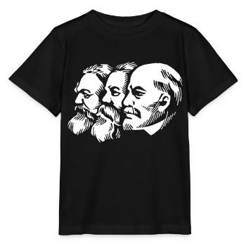 marx engels lenin köpfe statuen Kommunismus Sichel - Stanley/Stella Kinder T-Shirt MINI CREATOR  - Schwarz - Vorne - Mikhail (115cm)