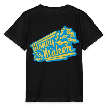 Money Maker Selfmade Dollar - Stanley/Stella Kinder T-Shirt MINI CREATOR  - Schwarz - Vorne - Mikhail (115cm)