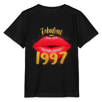 Geboren 1997 Geburtstag Kuss Lippen Geschenkidee - Stanley/Stella Kinder T-Shirt MINI CREATOR  - Schwarz - Vorne - Mikhail (115cm)