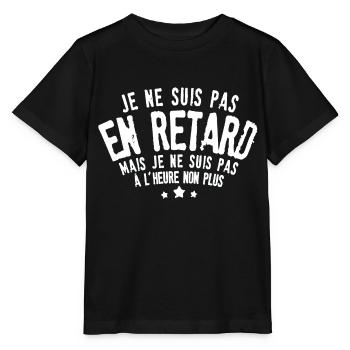 Ich komme nicht zu spät - Stanley/Stella Kinder T-Shirt MINI CREATOR  - Schwarz - Vorne - Mikhail (115cm)
