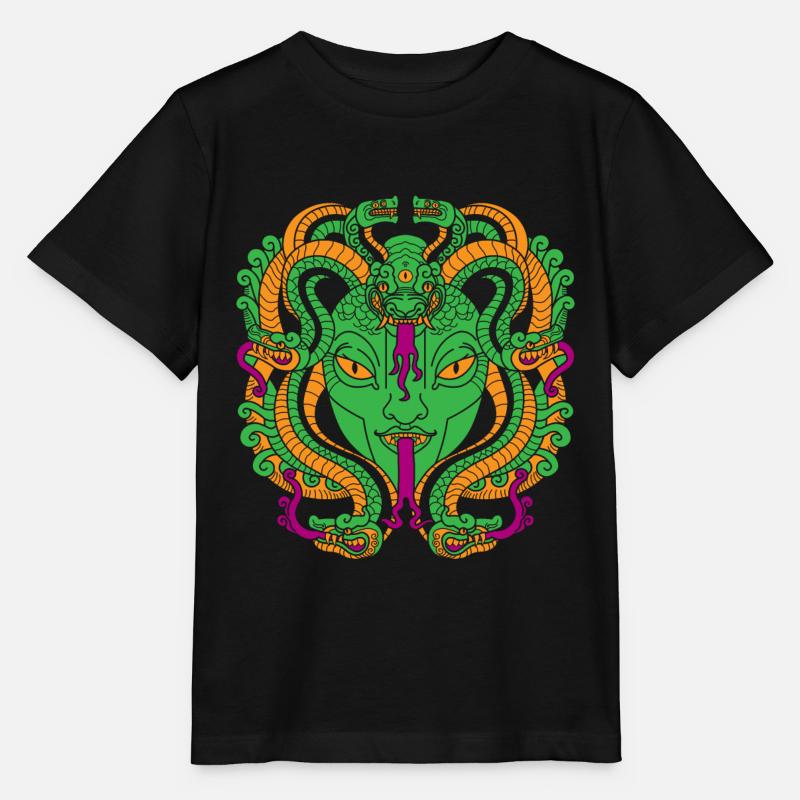 Medusa Gesicht Schlangenfrau - Stanley/Stella Kinder T-Shirt MINI CREATOR  - Schwarz