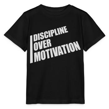 Citation de discipline sur la motivation - T-shirt bio MINI CREATOR Stanley/Stella Enfant - noir - Devant - Mikhail (115cm)