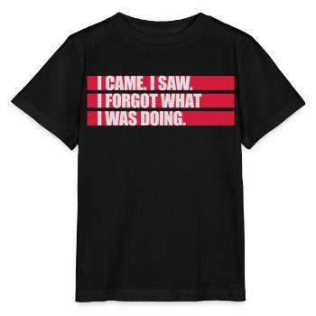 I came saw forget - Stanley/Stella Kinder T-Shirt MINI CREATOR  - Schwarz - Vorne - Mikhail (115cm)