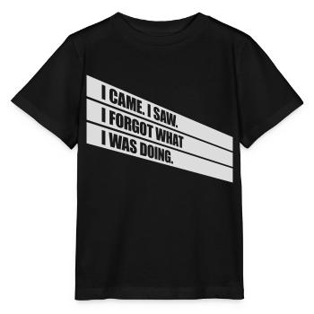 I came saw forget - Stanley/Stella Kinder T-Shirt MINI CREATOR  - Schwarz - Vorne - Mikhail (115cm)