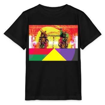 Patrimoine industriel de la Ruhr, aciéries - T-shirt bio MINI CREATOR Stanley/Stella Enfant - noir - Devant - Mikhail (115cm)