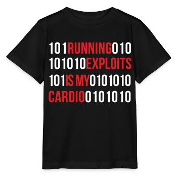 Running Exploits est mon design cardio - T-shirt bio MINI CREATOR Stanley/Stella Enfant - noir - Devant - Mikhail (115cm)