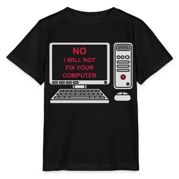 Ne pas réparer votre ordinateur - T-shirt bio MINI CREATOR Stanley/Stella Enfant - noir - Devant - Mikhail (115cm)