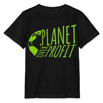 Planète sur le devis de profit - T-shirt bio MINI CREATOR Stanley/Stella Enfant - noir - Devant - Mikhail (115cm)