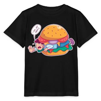 Burger essen Zutat Männer Burger essen Zutat Männe - Stanley/Stella Kinder T-Shirt MINI CREATOR  - Schwarz - Vorne - Mikhail (115cm)