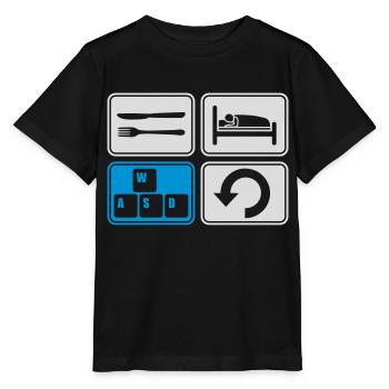 Gaming daily repeat computer - Stanley/Stella MINI CREATOR Kids’ T-Shirt - black - Front - Mikhail (115cm)