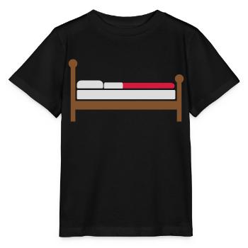 Cozy Bed Clipart Logo - T-shirt bio MINI CREATOR Stanley/Stella Enfant - noir - Devant - Mikhail (115cm)