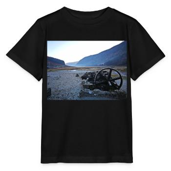 Landscape photo hiking, Glendalough wheel, Ireland - Stanley/Stella MINI CREATOR Kids’ T-Shirt - black - Front - Mikhail (115cm)