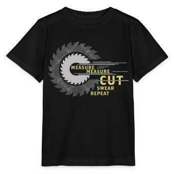 Mesure Coupe Jurer Répéter Charpentier - T-shirt bio MINI CREATOR Stanley/Stella Enfant - noir - Devant - Mikhail (115cm)
