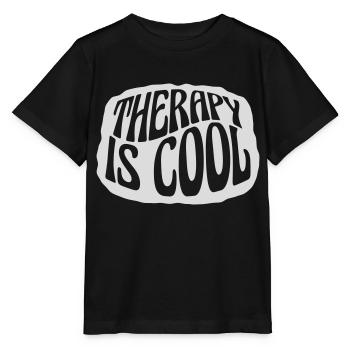 therapy is cool Quote - Stanley/Stella MINI CREATOR Kids’ T-Shirt - black - Front - Mikhail (115cm)
