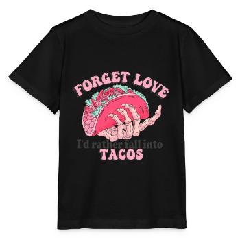 Anti Saint-Valentin Coeur Amour Cadeau Idée Horreur - T-shirt bio MINI CREATOR Stanley/Stella Enfant - noir - Devant - Mikhail (115cm)