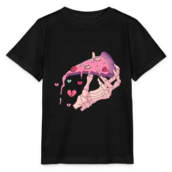 Anti Saint-Valentin Coeur Amour Cadeau Idée Horreur - T-shirt bio MINI CREATOR Stanley/Stella Enfant - noir - Devant - Mikhail (115cm)