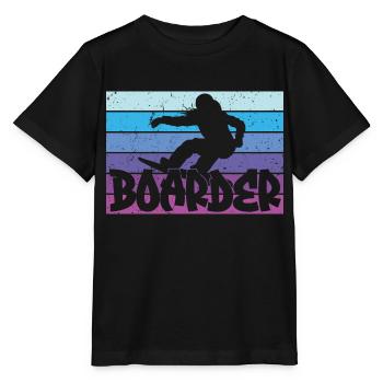 Snowboard Snowboarding Shirt - Boarder Vintage - Stanley/Stella MINI CREATOR Kids’ T-Shirt - black - Front - Mikhail (115cm)