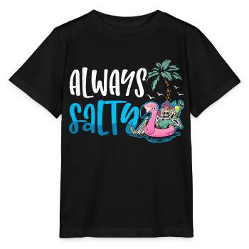 Always Salty black - Stanley/Stella Kinder T-Shirt MINI CREATOR  - Schwarz - Vorne - Mikhail (115cm)