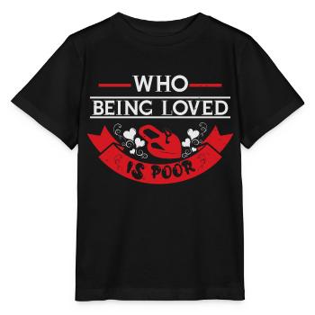 WHO BEING LOVE IS POOR - Stanley/Stella MINI CREATOR Kids’ T-Shirt - black - Front - Mikhail (115cm)