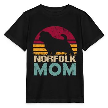 Norfolk Terrier Mom Mama Mistress for You Dog Mam - Stanley/Stella MINI CREATOR Kids’ T-Shirt - black - Front - Mikhail (115cm)