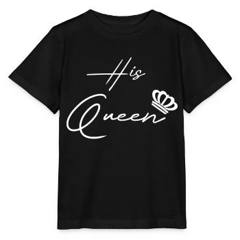 his queen her king paar white - Stanley/Stella Kinder T-Shirt MINI CREATOR  - Schwarz - Vorne - Mikhail (115cm)