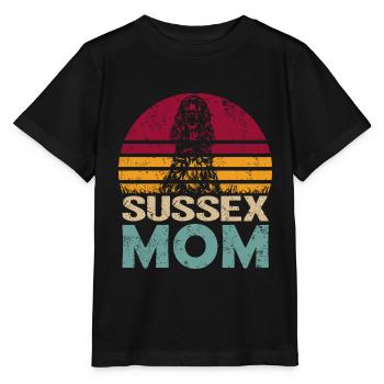 Sussex Spaniel Maman Mama Mistress Dog Mama pour elle - T-shirt bio MINI CREATOR Stanley/Stella Enfant - noir - Devant - Mikhail (115cm)