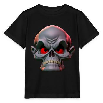 crâne grincheux - T-shirt bio MINI CREATOR Stanley/Stella Enfant - noir - Devant - Mikhail (115cm)
