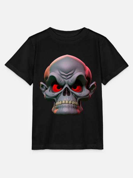 mürrischer Schädel - Stanley/Stella Kinder T-Shirt MINI CREATOR  - Schwarz